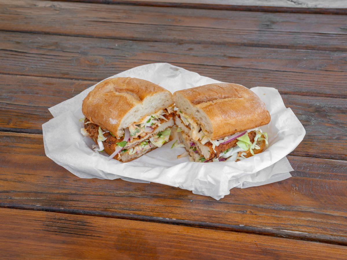 Crispy fried chicken sandwich